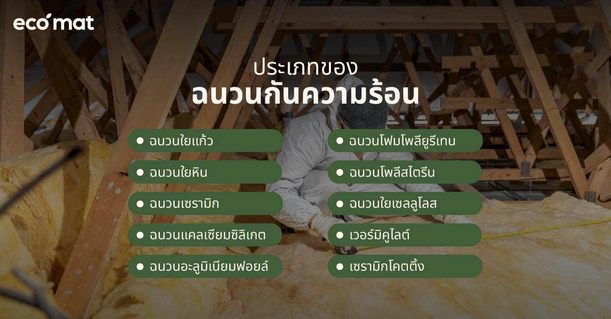 ประเภทของฉนวนกันความร้อนมีอะไรบ้าง
