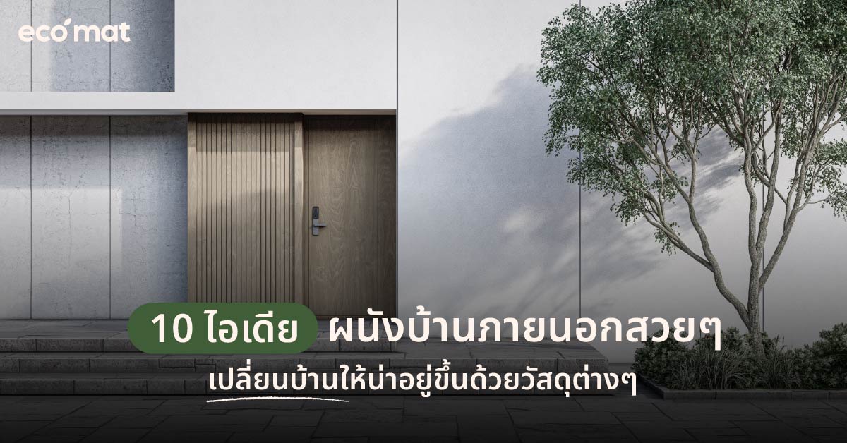 10 ไอเดียผนังบ้านภายนอกสวยๆ เปลี่ยนบ้านให้น่าอยู่ขึ้นด้วยวัสดุต่างๆ